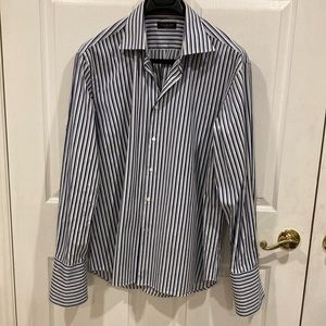 Canali dress shirt with French cuffs. Size 17 1/2 (44). Made in Italy.